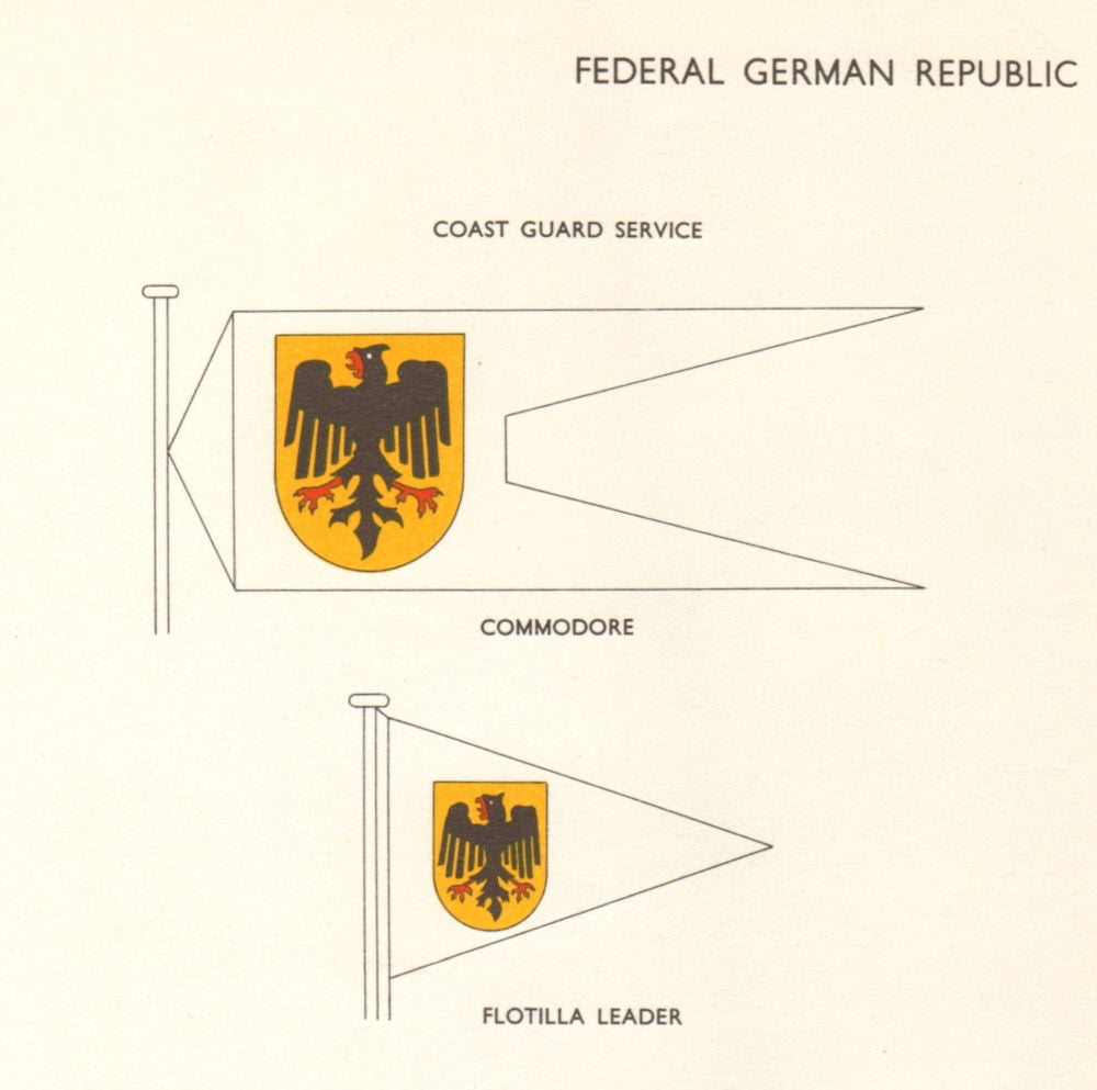 FEDERAL REPUBLIC OF GERMANY. Coast Guard Service Commodore Flotilla Leader 1955